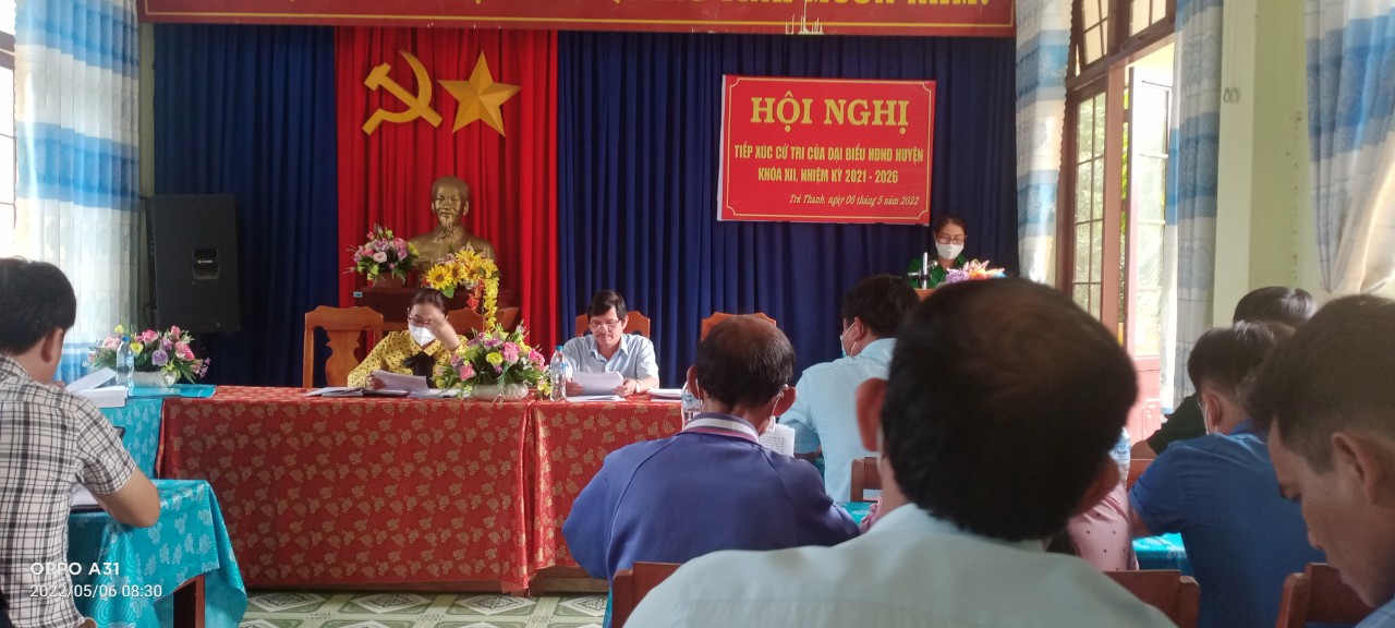 Hội nghị tiếp xúc cử tri đại biểu HĐND huyện khóa XII, nhiệm kỳ 2021-2026 tại xã Trà Thanh